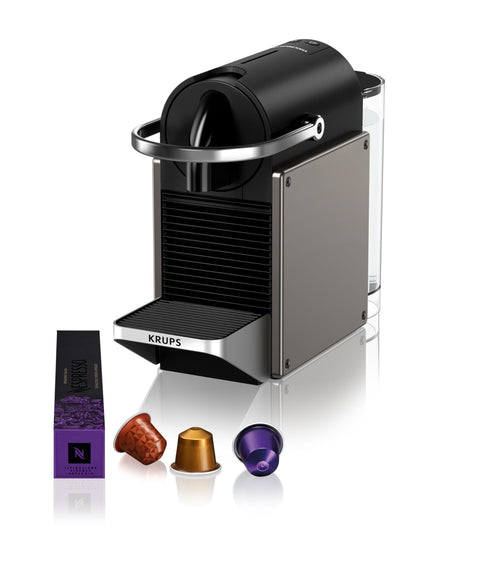Machine à Café à Capsules Luxifa Style Industriel – Titane, Revêtement Métal