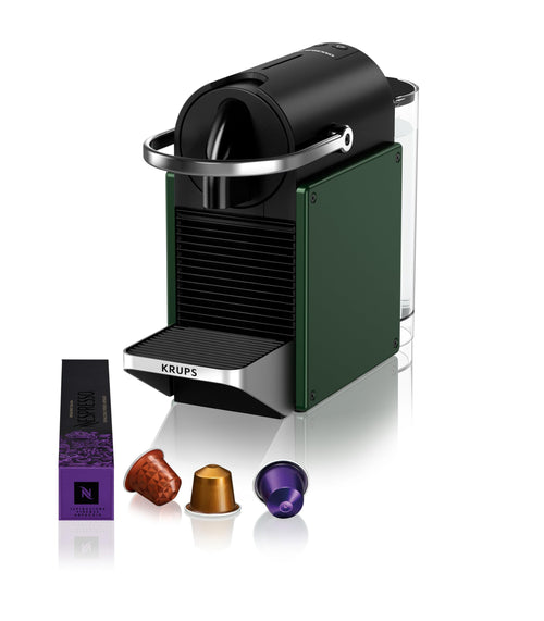 Machine à Café à Capsules Luxifa Style Industriel – Vert Foncé, Revêtement Métal
